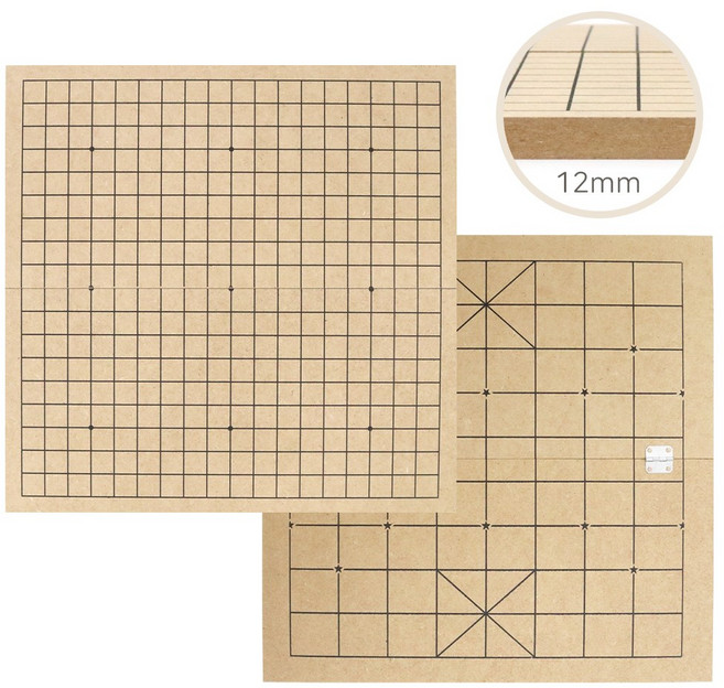달인의쇼핑 장기바둑판(12mm) 양면바둑판장기판 접이식 바둑장기판, 양면 장기바둑판 12mm, 1개