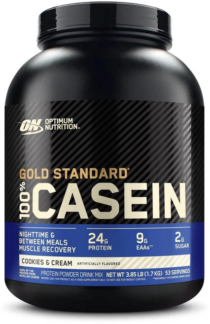 옵티멈 뉴트리션 골드 스탠다드 100% 미셀라 카제인 단백질 Optimum Nutrition Gold Standard 100% Micellar Casein Protein Powde, 4파운드, 1개, 쿠키와 크림, 1.81kg - 쿠팡
