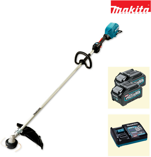 마끼다 UR002GD201 40V 2.5Ah 배터리x2팩 충전무선예초기 제초기 잔디깎기 바이크핸들 BL모터