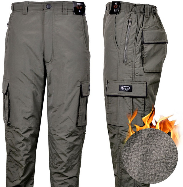 심비오즈 남성 기모 카고바지 항공바지 방한바지 솜바지 기모바지