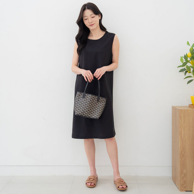 국내산 여성 여름 와플 풍기포 인견 나시 원피스 빅사이즈 엄마옷 쿨 냉감