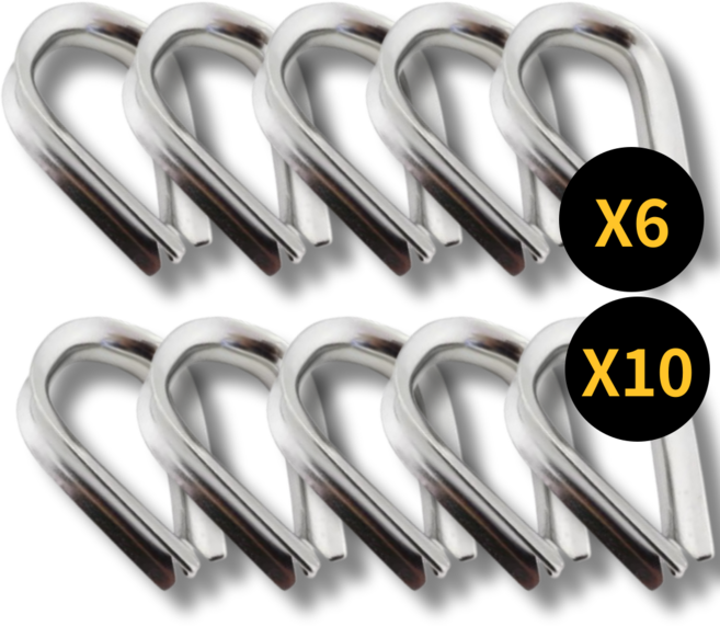 아이맥스몰 스텐 심블 (6개 10개 세트) 와이어 로프 보호대 서스 sus 304, 6개