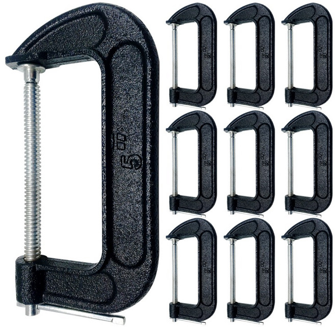 C형 클램프 5인치 130mm G형 목공용, 10개