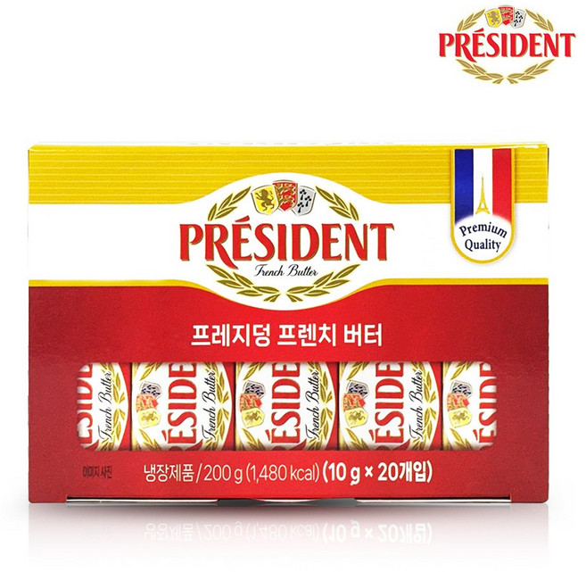 프레지덩 무염 버터 포션, 10g, 100개