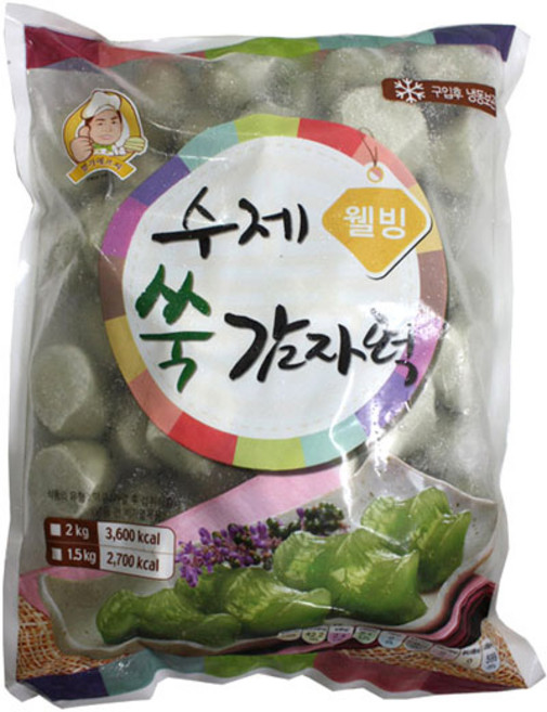 벅스웨이 쑥감자떡 2kg, 1개