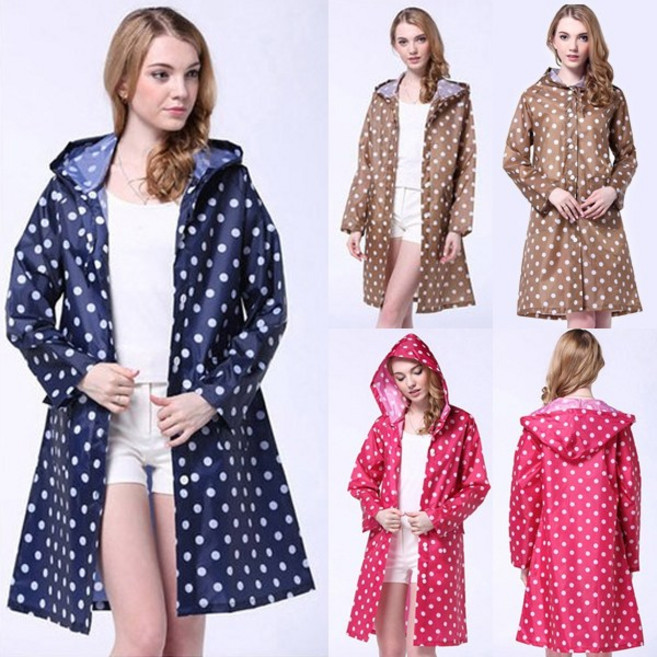 RC01 여성고급 데일리 도트 레인코트 우의 땡땡이