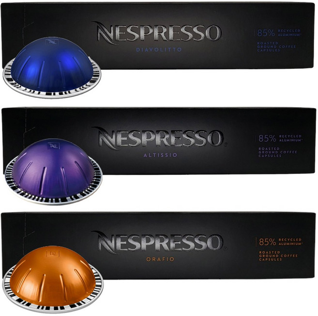 네스프레소 정품 버츄오 캡슐커피 가장 많이 판매되는 에스프레소 셋트구성, 1세트, 3개입, 62g