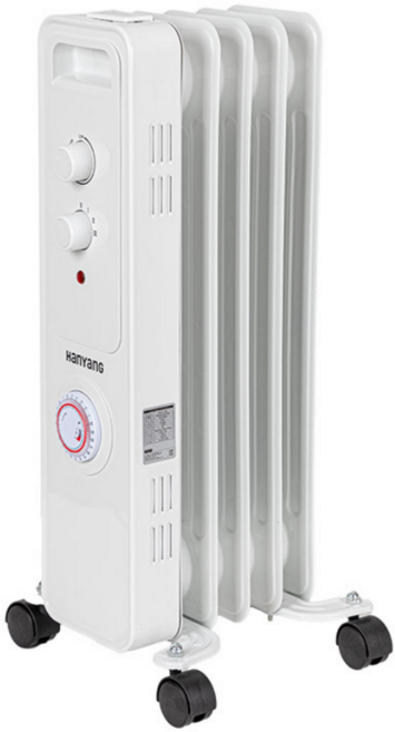 (본사공식) 한양테크 타이머 전기 라디에이터 5핀/7핀/9핀/11핀/15핀 동파방지 가정용 업소용, 타이머 라디에이터 5핀(화이트 HYR-05)