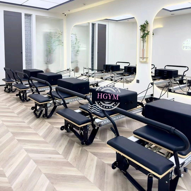 스프링보드 다기능 코어 베드 홈필라테스 필라테스기구 스트레칭기구 훈련 필라테스 운동기구 리포머, 1개, 필라테스기구 기본구성-블랙