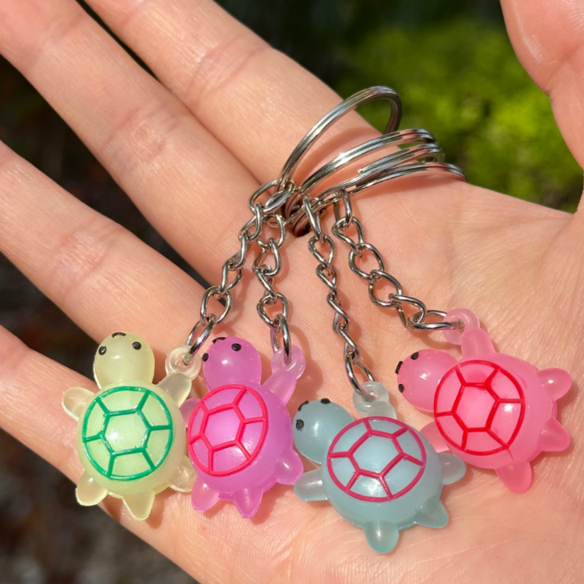 제리오 행운의 거북이 키링 랜덤 1종 가방 열쇠고리 미니 키홀더, 1개, 랜덤색상