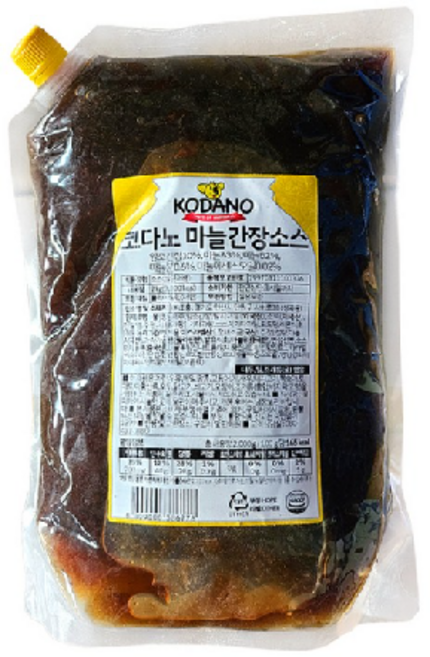 조흥 코다노 마늘간장 소스 2kg 업소용, 1개