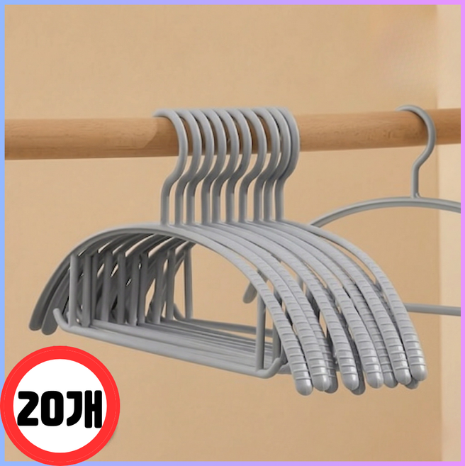 노반 논슬립 옷걸이 어깨 뿔 방지 주우재 옷걸이, 그레이