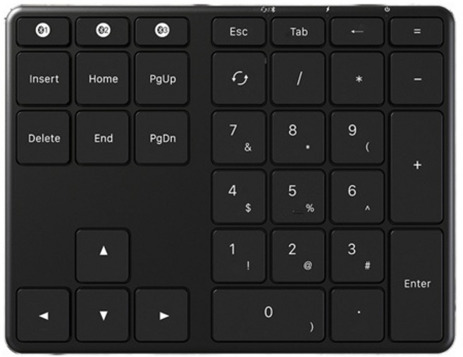 아이노트 멀티페어링 블루투스 무선 숫자 키패드, 블랙, KN09B