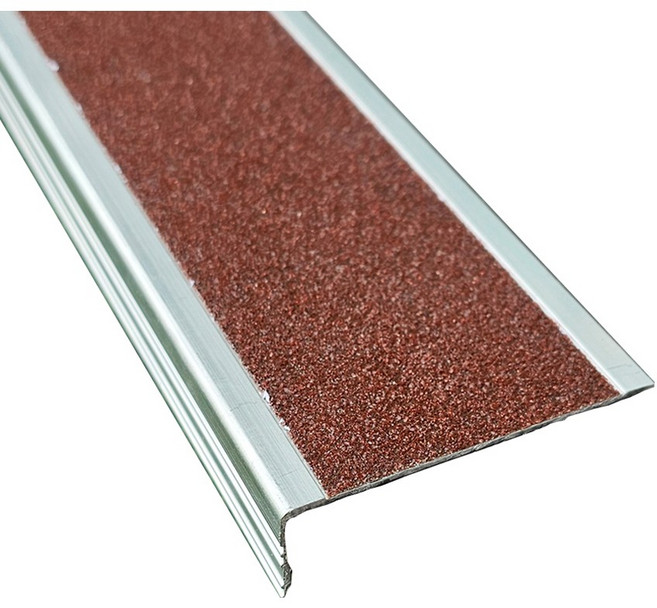 에스티씨(STC) 계단논슬립 미끄럼방지 알루미늄논슬립 세라믹논슬립 ㄱ자형논슬립 학교 병원 경사미끄럼방지 산책로 아파트 카페 학원 산사 성당 관공서 병원, 월넛, 1개