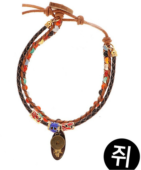 가죽팔찌 쥐띠 불교굿즈 호연 사주팔찌