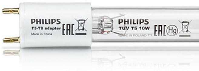 필립스 자외선 살균램프 UV-C / TUV T5 T8 겸용 10W (5개묶음판매)