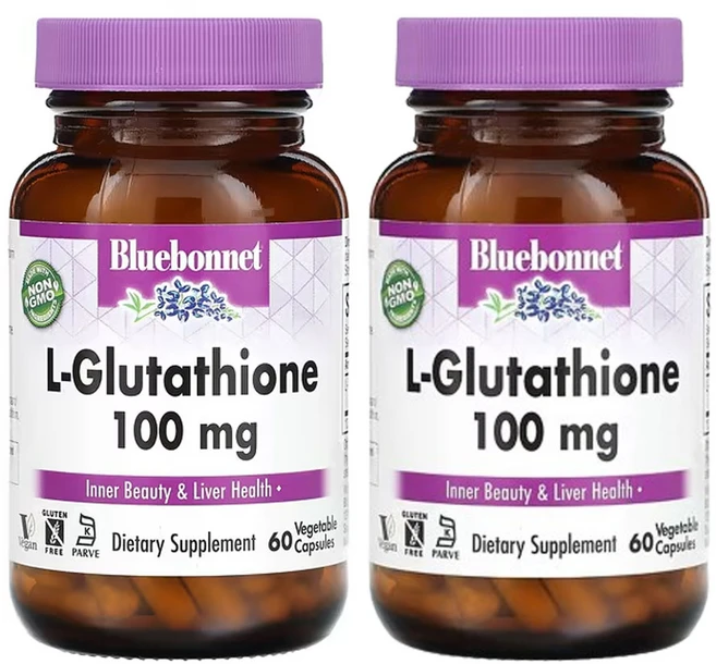 블루보넷뉴트리션 L- 글루타치온 100mg 식물성 캡슐 60 정, 2개, 60정 - 쿠팡