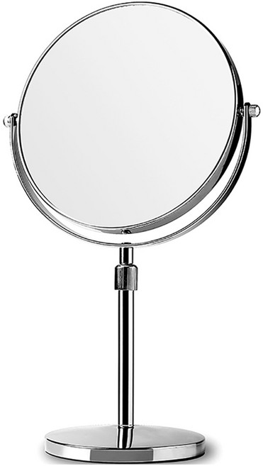 클레버 양면 조절 가능한 탁상용 거울 20x13.5x38cm, 실버
