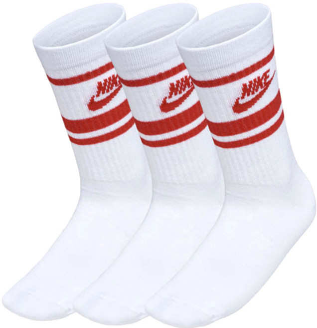 NIKE Dri-Fit Crew Socks Jangmo 大學紅3雙（套組）彈力襪