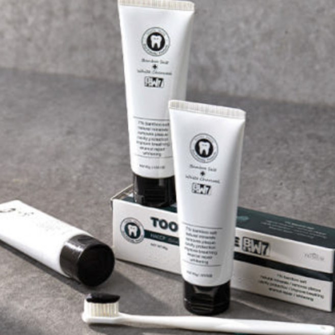 bnw7 대나무 죽염 숯 치약 치주염 잇몸 케어 저불소 천연 임산부 치약, 1개, 80g