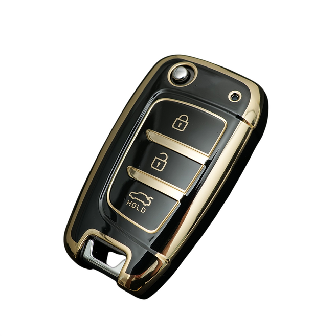 현대 투싼IX 엑센트 아반떼 호환 스마트 차 키케이스 키홀더 TPU 키커버 리모컨, TA30(3버튼), 블랙