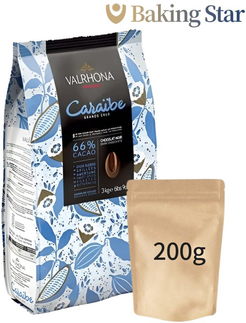 발로나 까라이브 66% 초콜릿 200g 프랑스 다크 커버춰 초코렛만들기, 1개