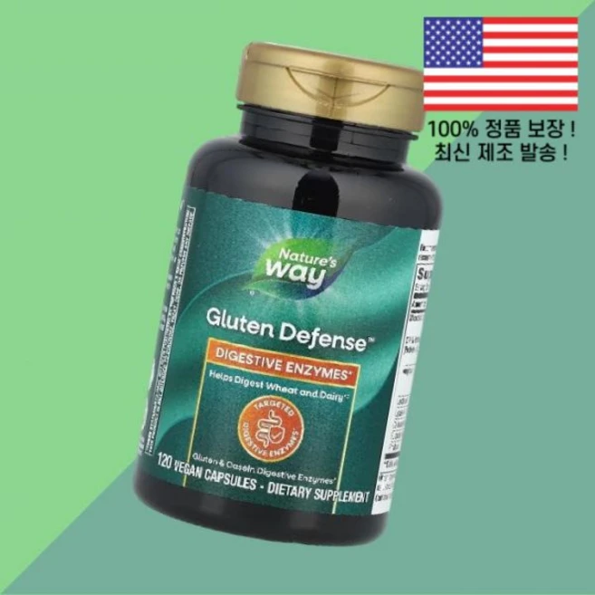 네이처스 웨이 글루텐 디펜스 식물성 베지캡슐 120정 Nature's Way Gluten Defense 120 Vegan Capsules, 1개 - 쿠팡