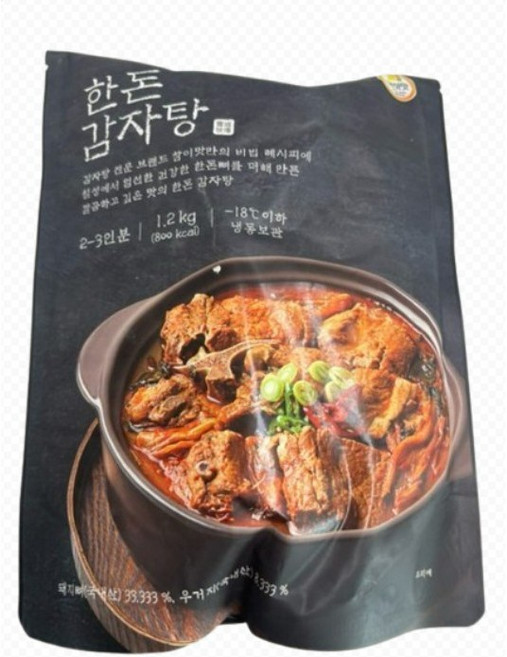 [설성목장x참이맛] 1976년설립된전통있는목장 설성목장 한돈감자탕 국산무항생제돼지뼈 국내산우거지, 3개, 1.2kg