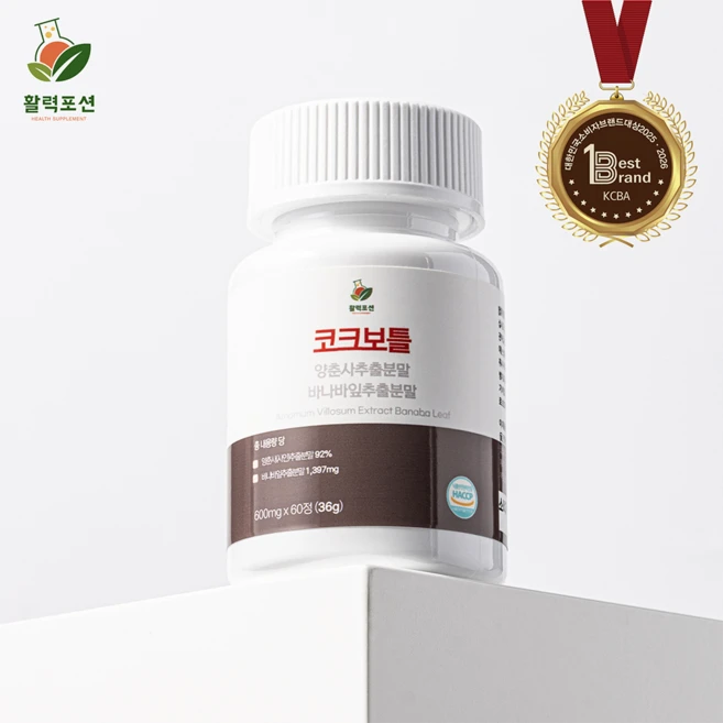 코크보틀 양춘사 추출물 바나바잎 추출물, 2개, 60정 - 쿠팡