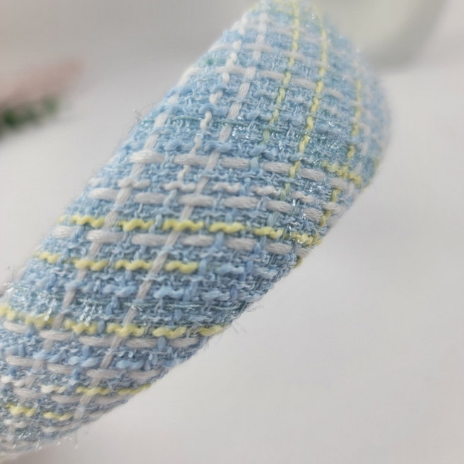 트위드 체크 봄봄 무늬 아이유 하이틴 청순 헤어밴드 머리띠