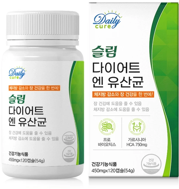 데일리큐어 다이어트 유산균 식약청인증 체지방 감소 프로바이오틱스, 6개, 120정 - 쿠팡