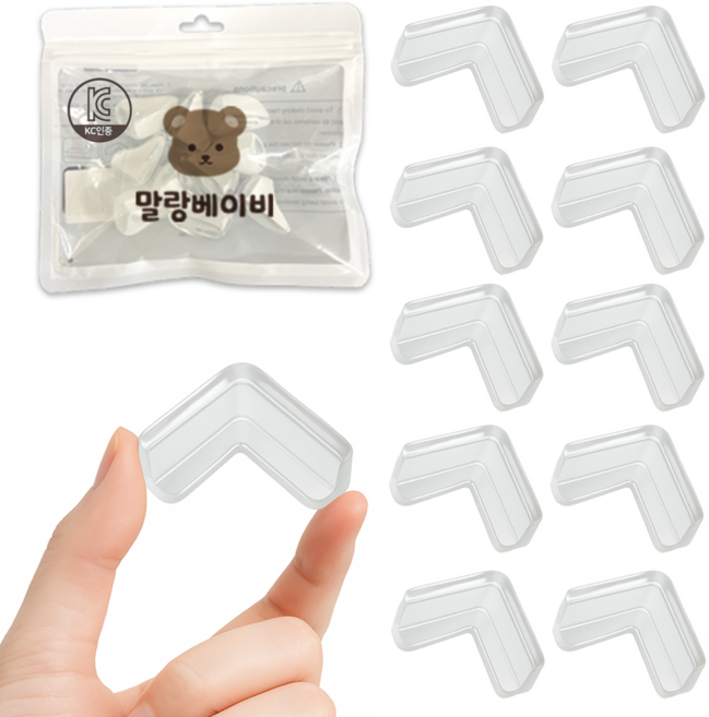 말랑베이비 프리미엄 모서리 보호대, 10개, 투명