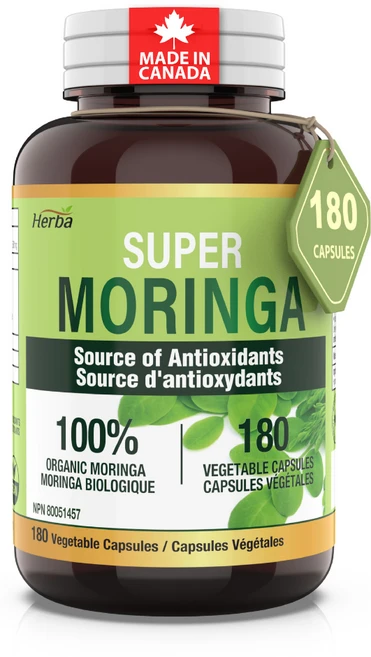 모링가 1000mg 180식물성캡슐 모링가잎 가루 분말 허바 캐나다, 180정, 1개 - 쿠팡