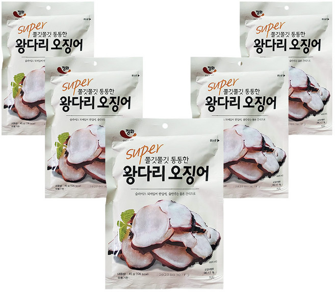 [유정식품] 정화식품 왕다리 45g, 5개