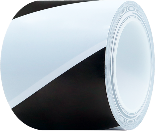 바닥 라인테이프 100mm X 30M PVC 11컬러 안전 경계 표시 동선 구획, 1개, 검정/흰색