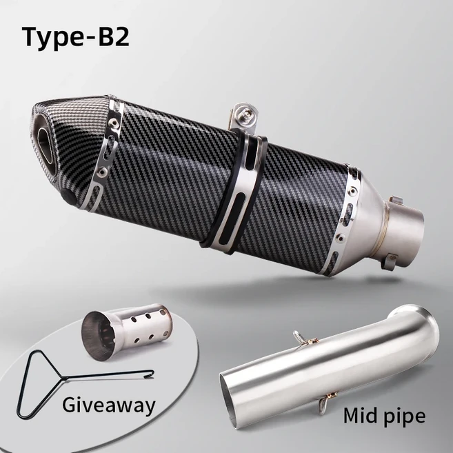 자동차머플러 바이크 오토바이 배기 머 탈출 모토 중간 파이프 KTM 390DUKE 슬립 20색상, 02 B2