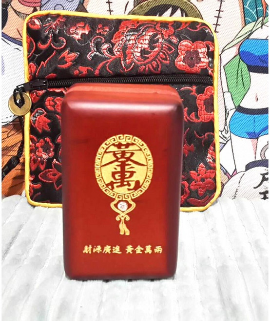 印章收納 木盒 質感 公司章印章盒 開店禮物, 1個, 酒紅色