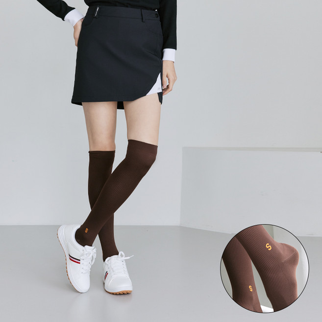 슬로비 컴프레션 골지 골프 종아리 압박 니삭스