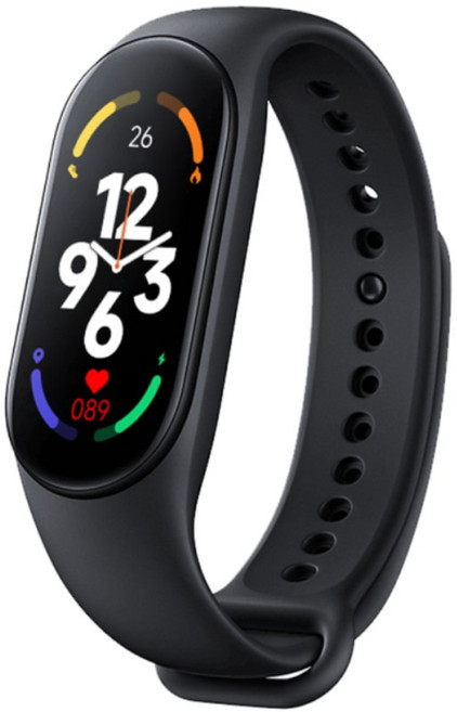 M7 보수계 남성 여성 Smartband M7 심박수 Smartwatch 피트니스 트래커 혈압 스포츠 스마트 팔찌 Mi Band 7, 검은색, 1개