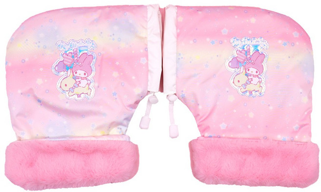 2025 생산 산리오 마이멜로디 어린이 킥보드 자전거 장갑 겨울 라이딩 초등학생 유아 아동용 전동킥보드 퀵보드 핸드워머 방한용품 킥보드용품, 1개