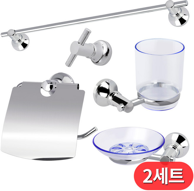 미리내 800 스테인레스 5품 욕실 악세서리, 2개