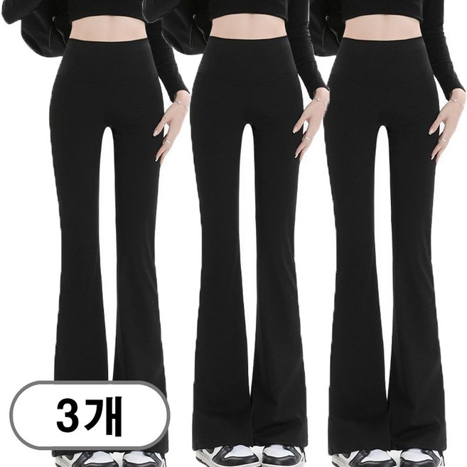 차쿠 1+1+1 빅사이즈 여성 나팔 레깅스 체형커버 부츠컷 나팔 레깅스 (3세트)