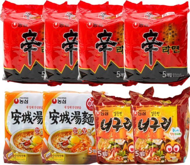신라면 20입+안성탕면 10입+너구리 10입, 40개