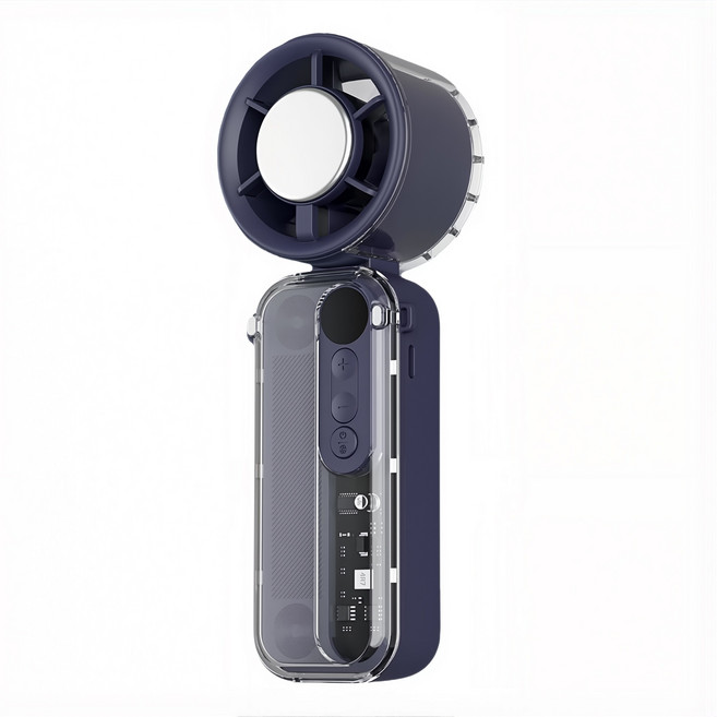 PYHO 무선 핸디 선풍기 접이식 냉찜질 캠핑 저소음 초강력 USB충전, 푸른색, FS47