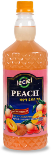 토브웰7 복숭아 원액 주스 과일 농축액 스무디 에이드 카페재료 음료 쥬스 베이스 950ml, 1개