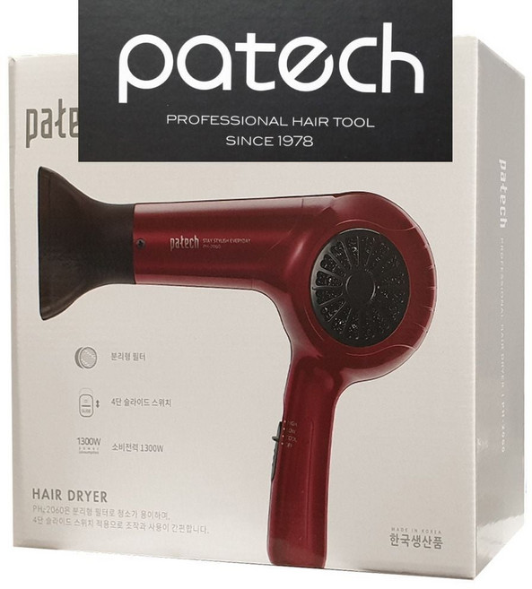 파텍 국산 저소음 고출력 헤어드라이어 2060 hib*733Vk
