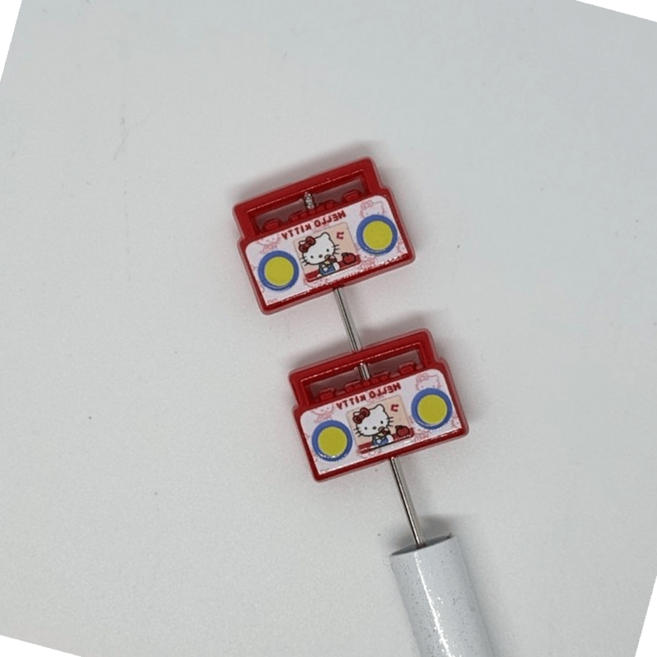 B24 볼펜꾸미기 볼펜꾸미 볼꾸 DIY 캐릭터 고양이 라디오, 1개, 상세페이지 참조
