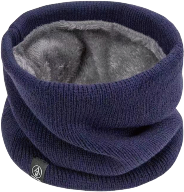 WINTER 加絨雙層保暖圍脖, 青色, 1個