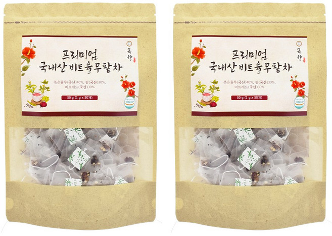 목향 프리미엄 국내산 비트율무팥차 티백차, 1g, 50개입, 2개
