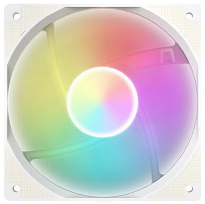 브라보텍 BRAVOTEC X120 ARGB 리버스 시스템 케이스 쿨러 (화이트), 1개, 화이트